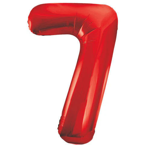 Red Number 7 Jumbo Foil Balloon 86 cm