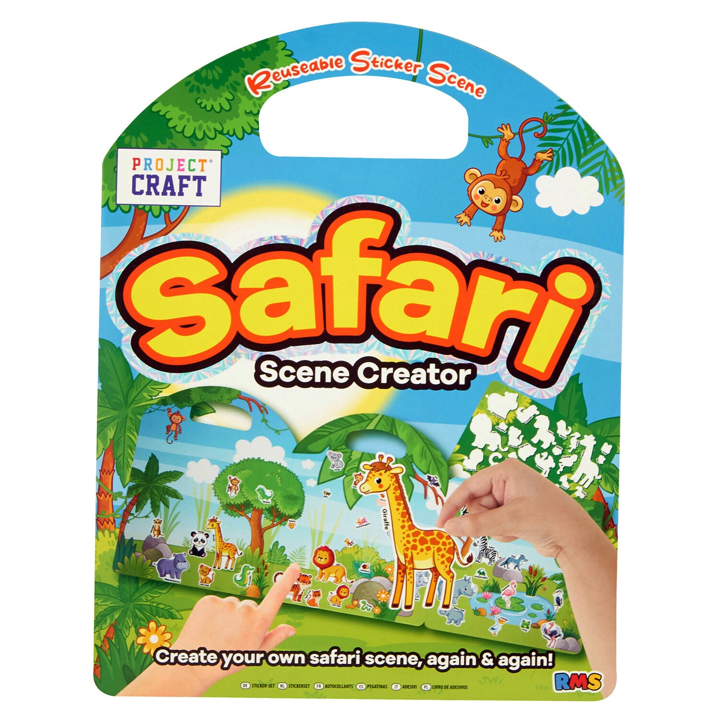Reusable Sticker Book for Kids, 30 cm, Safari Theme Front Cover