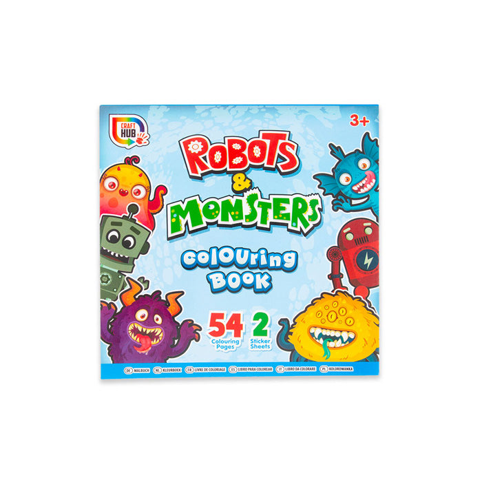 My First Robots & Monsters Colouring Book, 54 Pages with Stickers