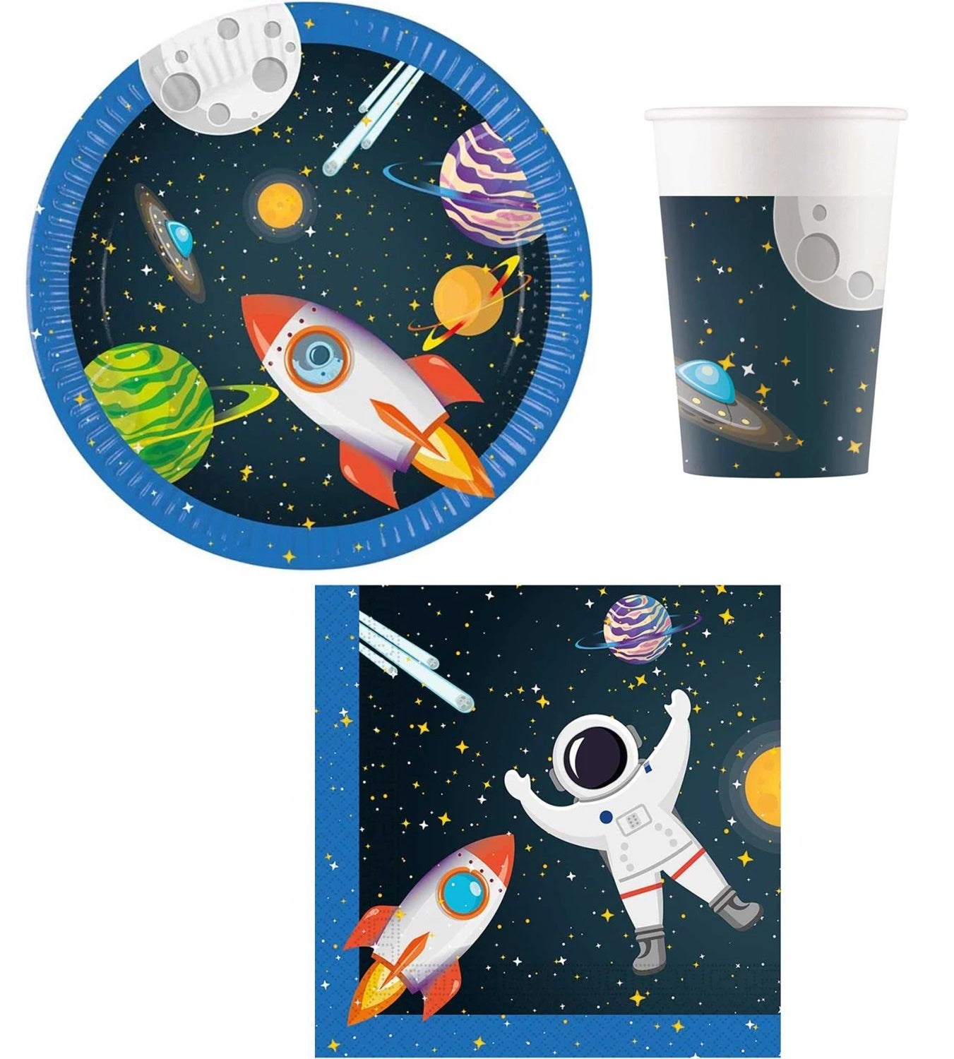 Anila's Rocket Space Party Pack for 16 people - Anilas UK