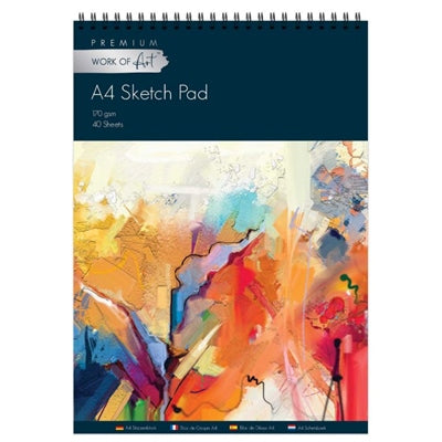 A4 Artists Easynote Sketch Pad - Stationery Premium Paper 170g Drawing Book - Anilas UK