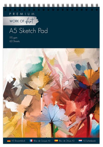 A5 Artists Easynote Sketch Pad - Stationery Premium Paper 170g Drawing Book - Anilas UK
