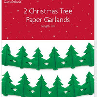 Pack of 2 Christmas Tree Paper Garlands