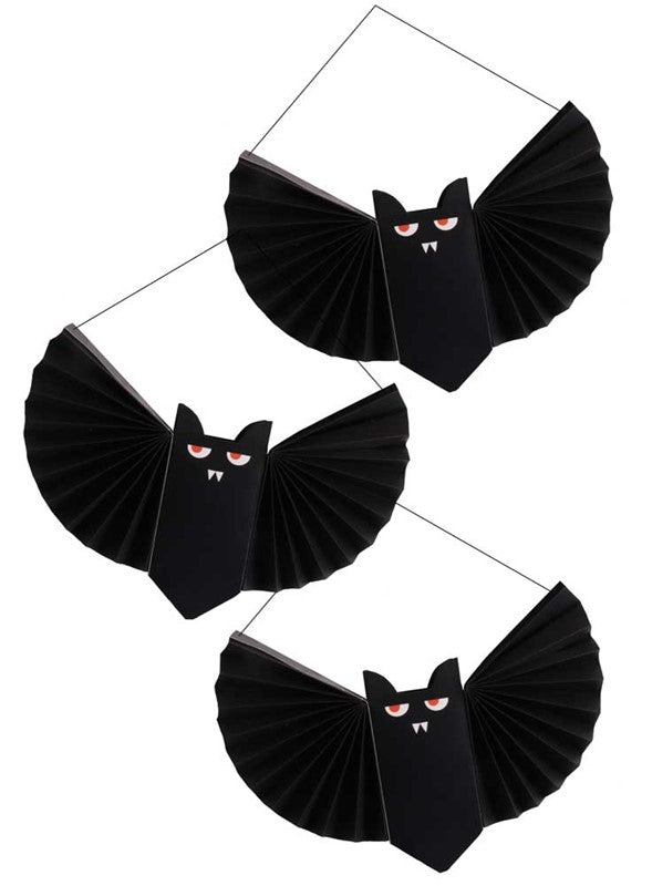 Halloween Paper Bat Decorations (3 pieces) - Anilas UK