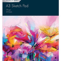 A3 Artists Easynote Sketch Pad - Stationery Premium Paper 170g Drawing Book - Anilas UK