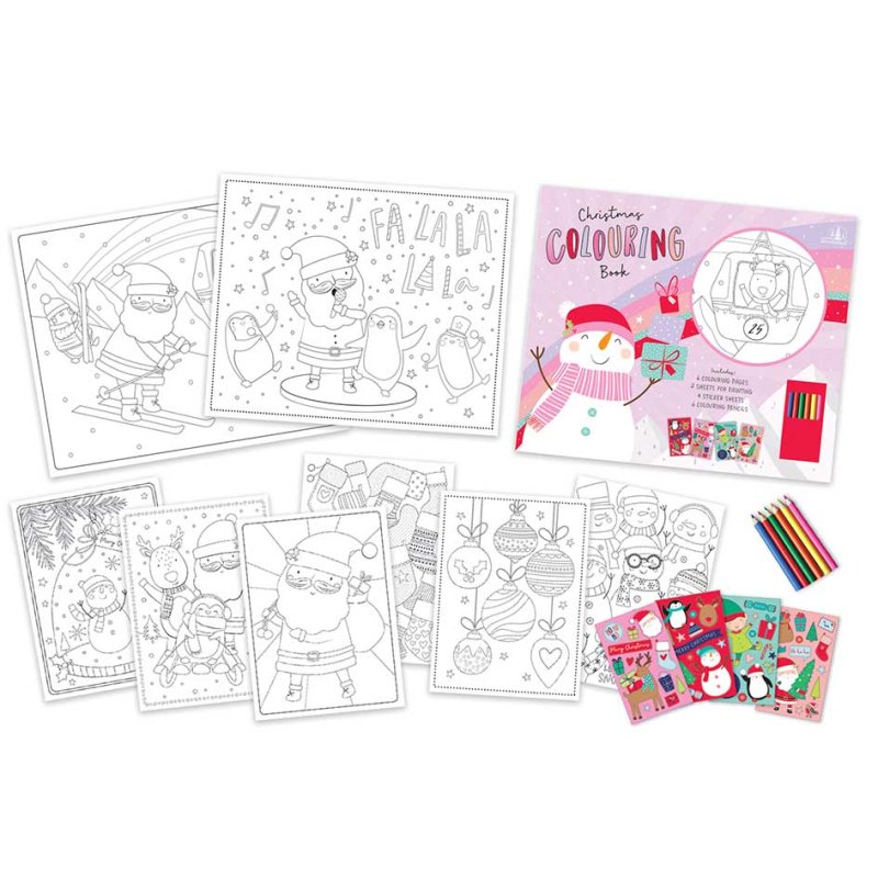 Activity Christmas Colouring & Sticker Book - Anilas UK