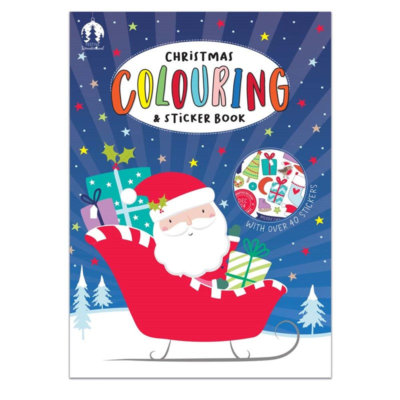 Activity Christmas Colouring & Sticker Book - Anilas UK