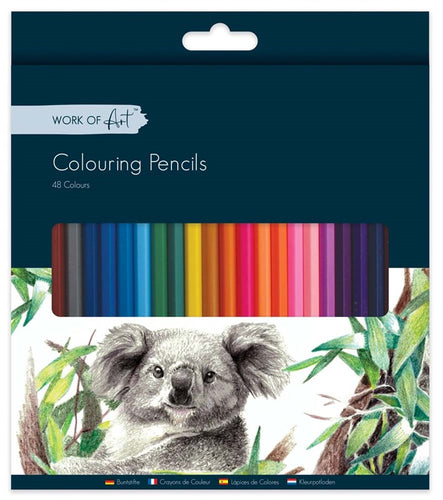 Coloured Artist Pencils -  Bright Colours Colouring In Drawing Sketching (Pack of 48) - Anilas UK