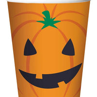 Halloween Pumpkin Design Paper Cups (8 pieces)