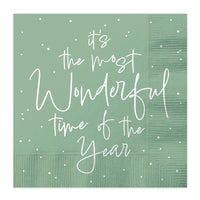 Christmas It's the Most Wonderful Time of the Year Napkins (Pack of 16)