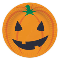 Halloween Pumpkin Design Paper Plates (8 pieces)