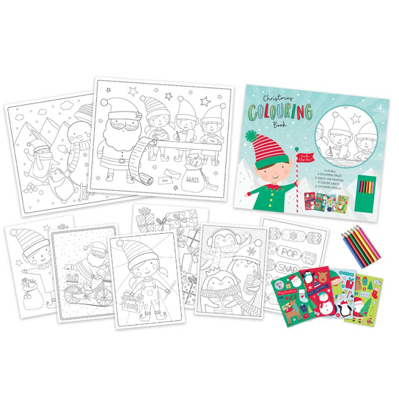 Activity Christmas Colouring & Sticker Book - Anilas UK