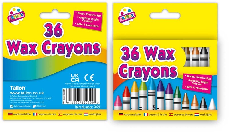 36 Wax Crayons - Anilas UK