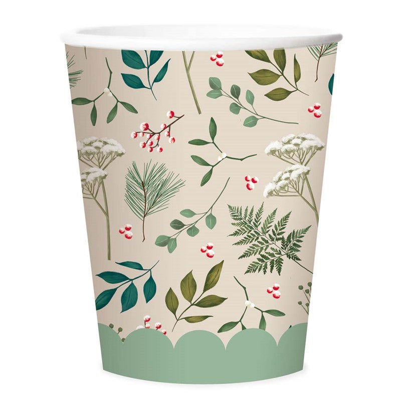 Christmas Traditional Party Cups (Pack of 8)