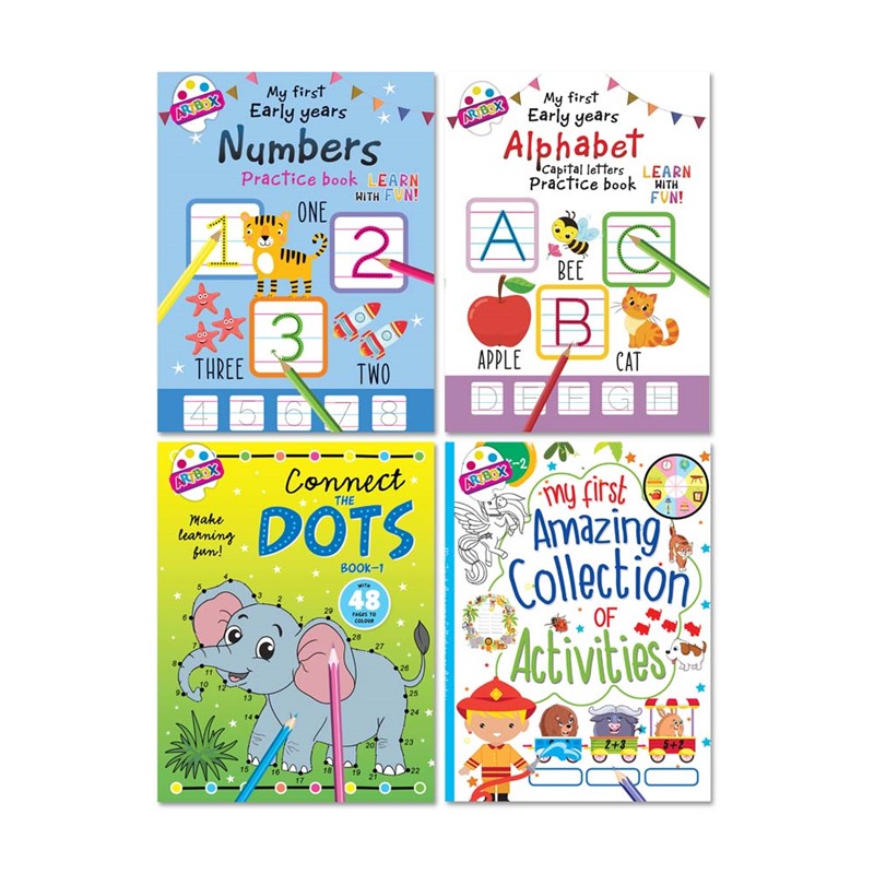 Fun Educational Books - 4 assorted designs - Anilas UK