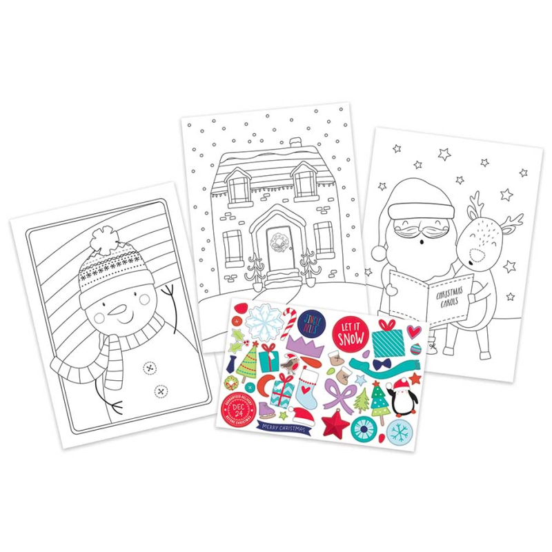 Activity Christmas Colouring & Sticker Book - Anilas UK