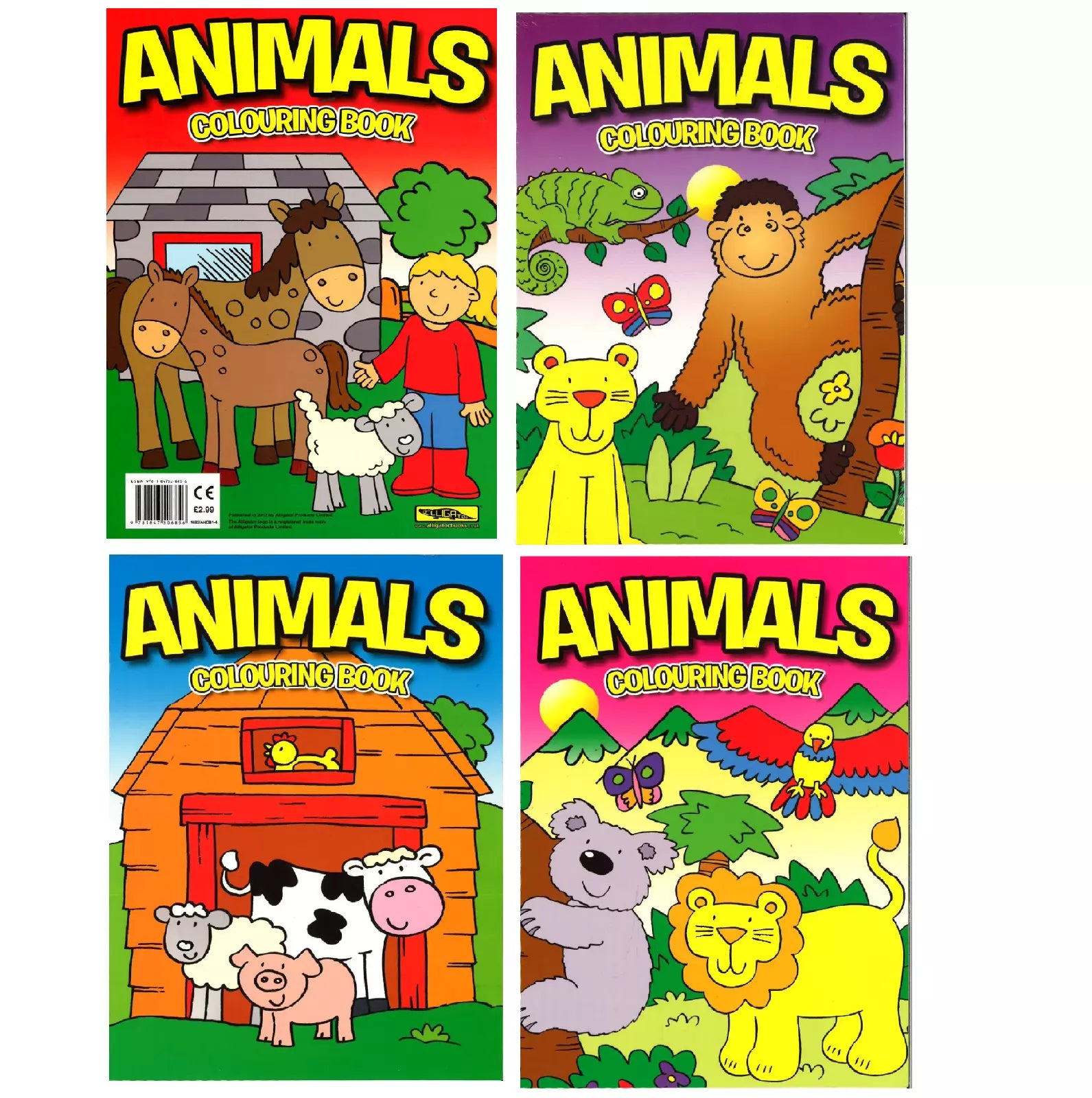 Animals Colouring Books (Set of 4) - Anilas UK