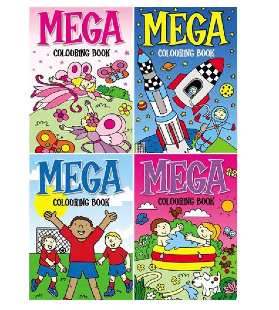 Mega Colouring Books (Set of 4)