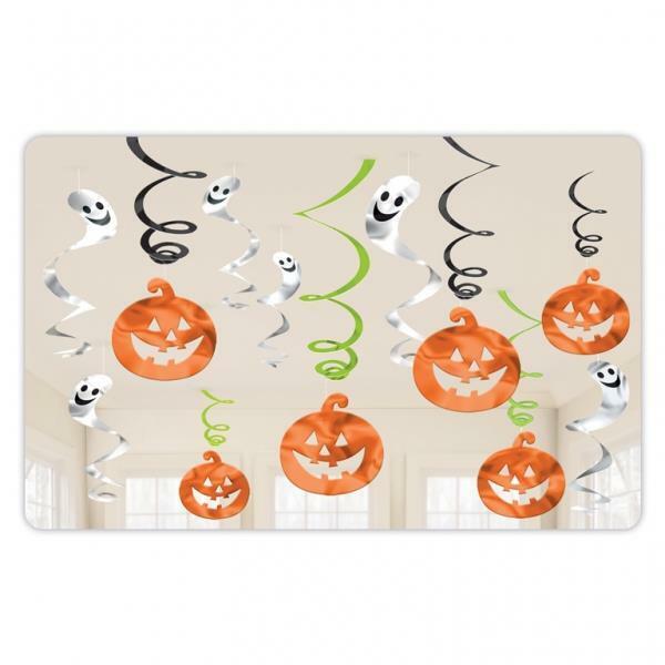 Halloween Pumpkin and Ghost Swirl Decoration - Anilas UK
