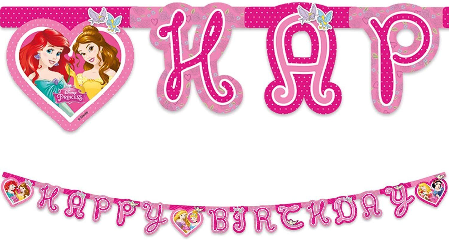 Disney Princess  "Happy Birthday" Die-Cut Paper Banner - Anilas UK