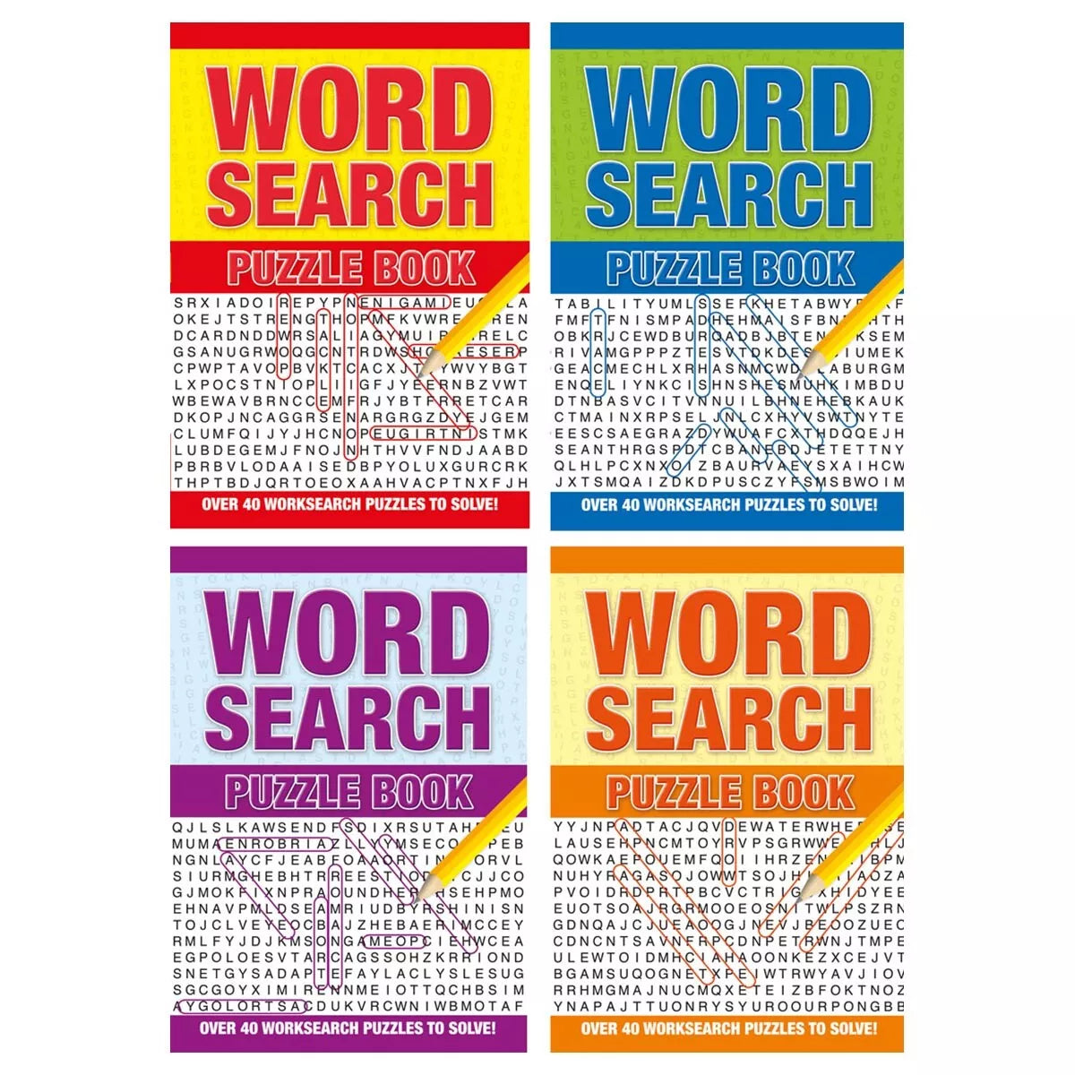 Wordsearch Puzzle Books (Set of 4) - Anilas UK