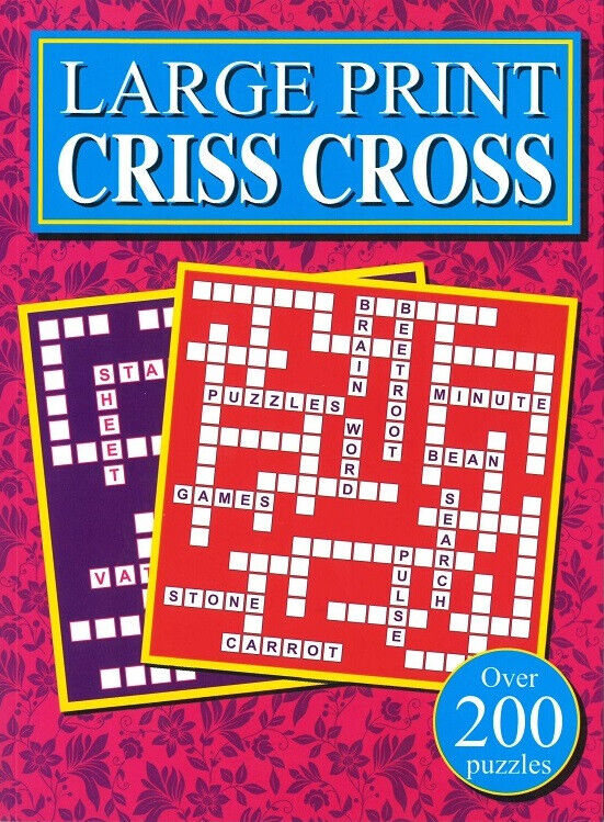 Large Print Criss Cross Crossword Book - Anilas UK