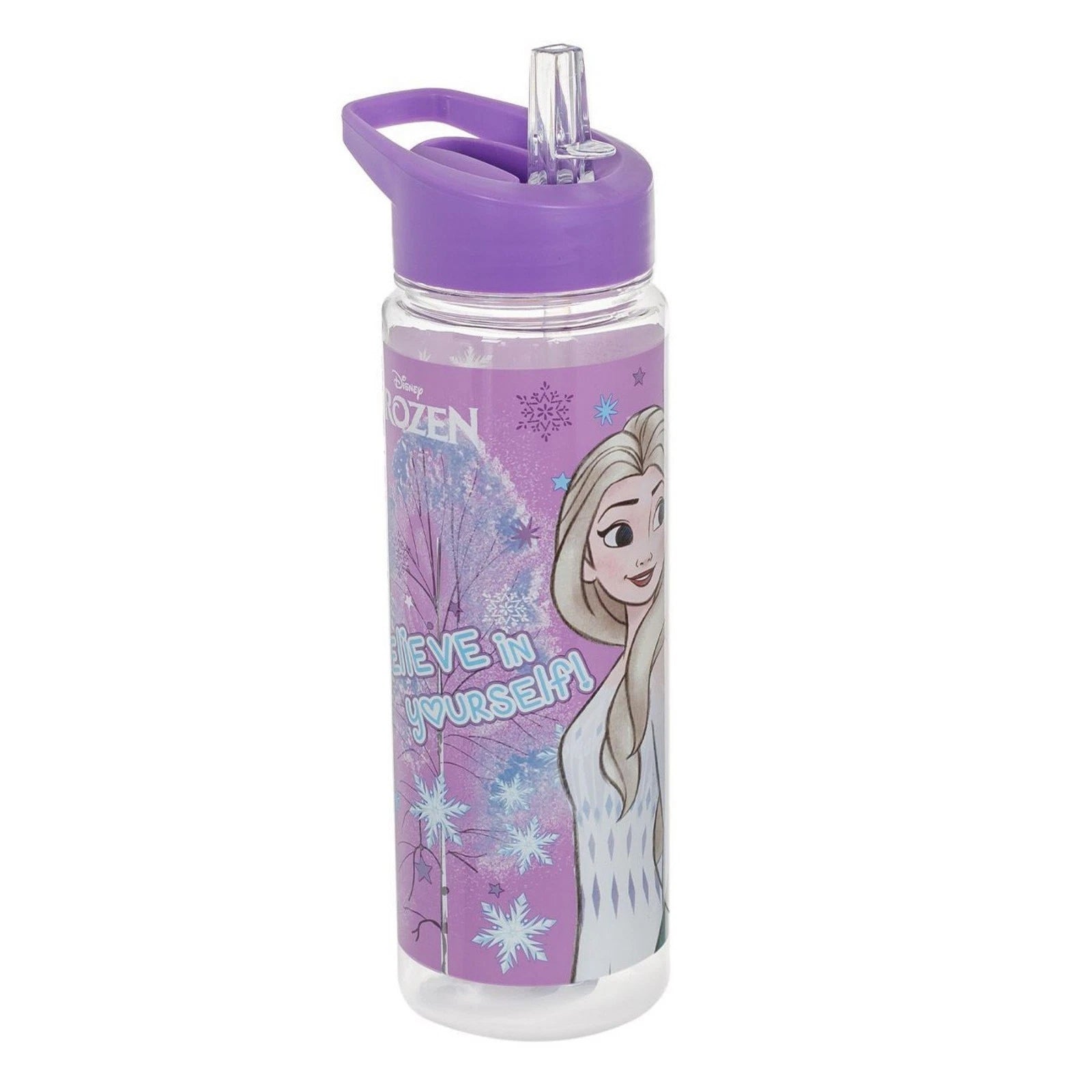 Disney Frozen Anna & Elsa Believe In Yourself Flip-Top Water Bottle 700ml - Anilas UK