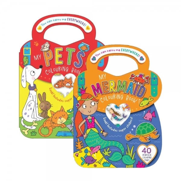 Mermaid or  Pets Carry Along Colouring Book