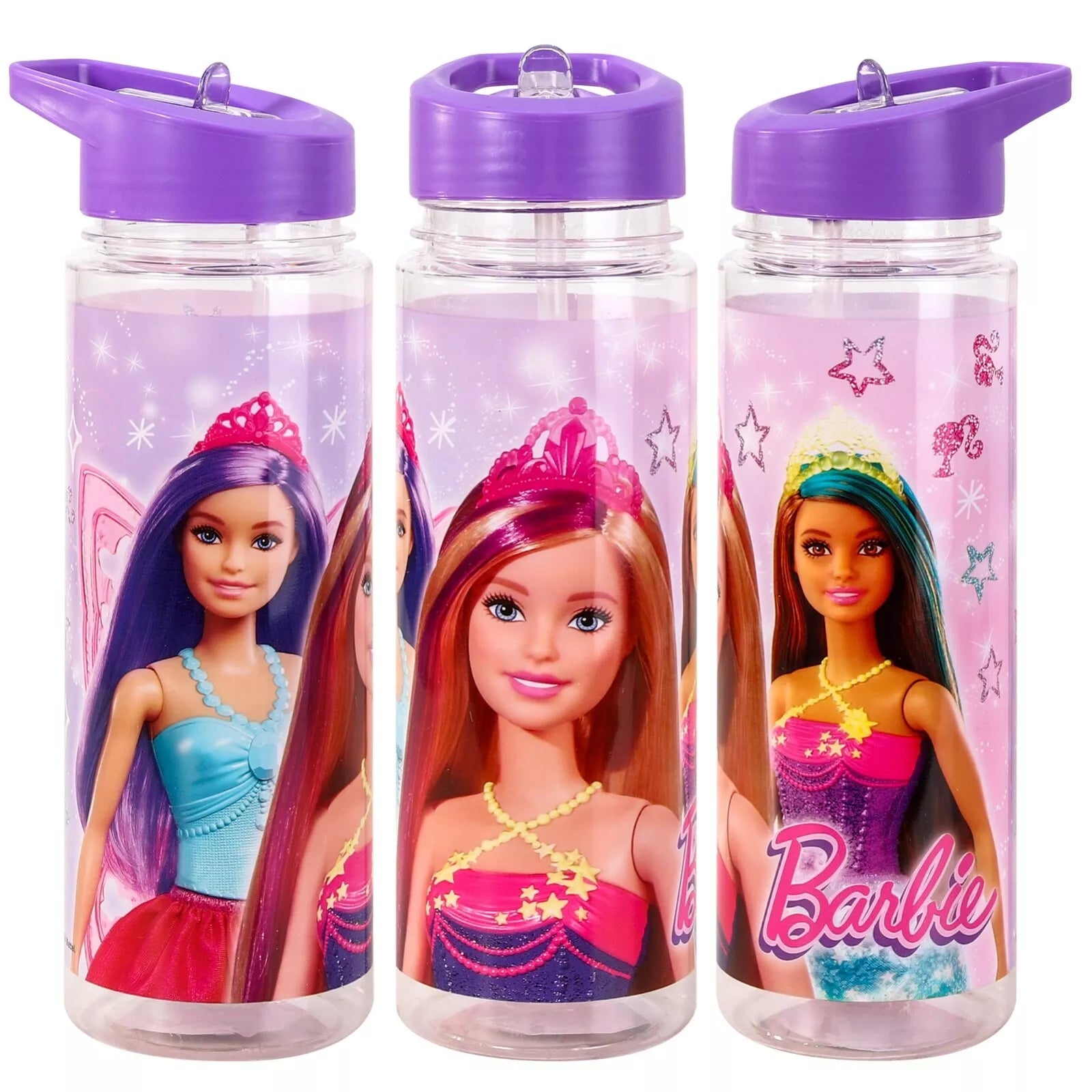 Barbie 700ml Kids Water Bottle with Straw & Handle - Anilas UK