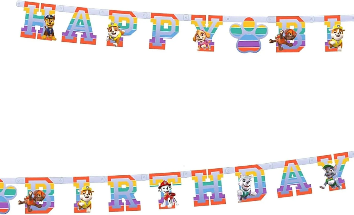 Paw Patrol Happy Birthday Letter Banner - Anilas UK