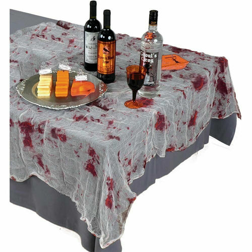 Halloween Tablecloth- Bloody Stain Gauze Creepy Cover Party Decoration - Anilas UK