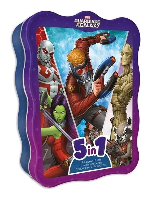 Marvel Guardians of the Galaxy 5 In 1 Activity Tin - Anilas UK