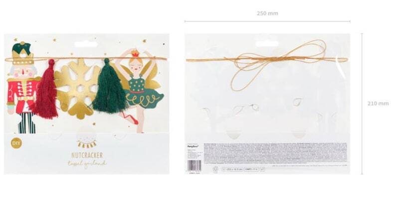 Nutcracker Paper Garland with Tassels - Anilas UK