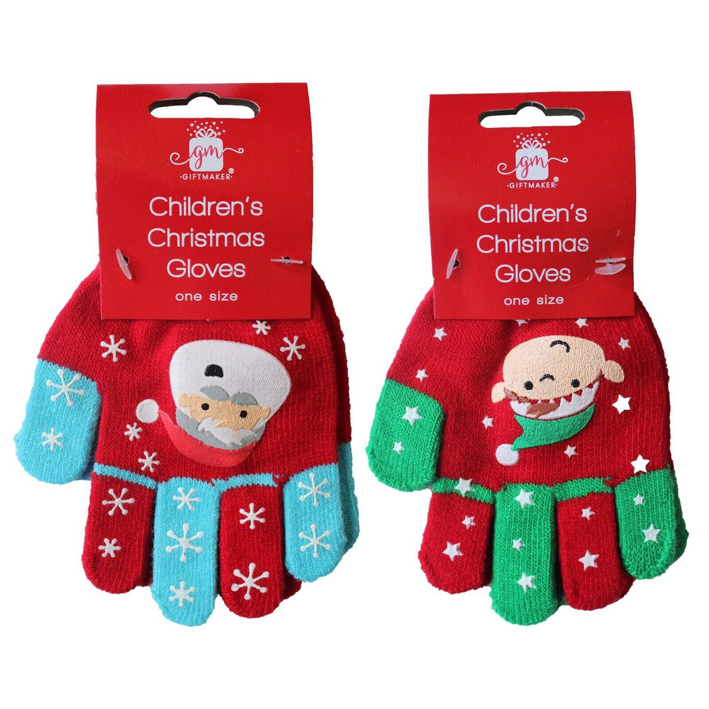 Christmas Children's Knitted Gloves - 2 Pairs - Anilas UK