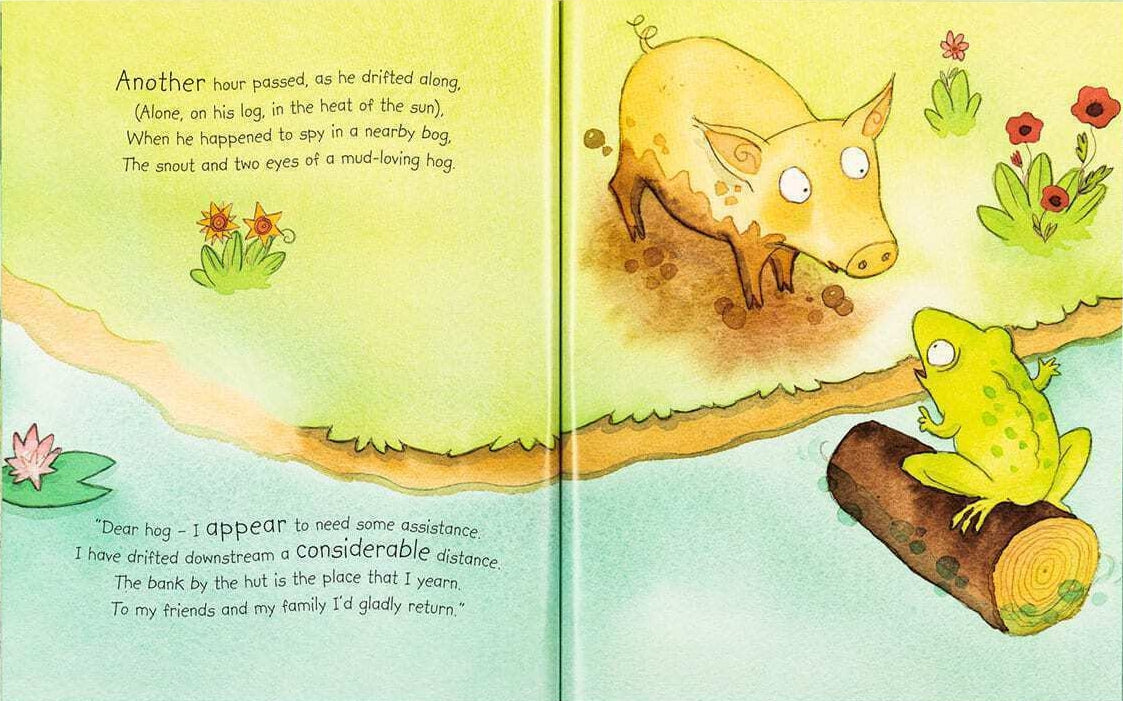 Frog On The Log Children's Picture Story Book - Anilas UK