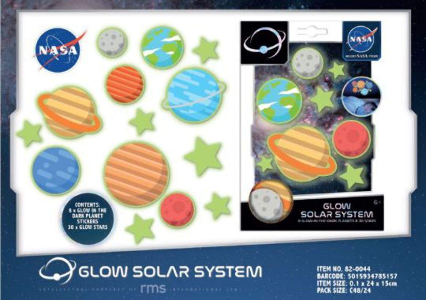Nasa Glow Solar System Sticker Pack - Anilas UK