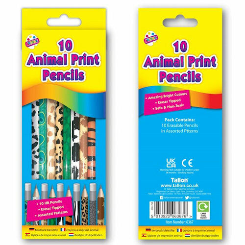 Animal Print HB Pencils (Set of 10) - Anilas UK
