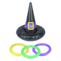 Halloween Inflatable Witch Hat and Rings - Ring Toss Party Game - Anilas UK