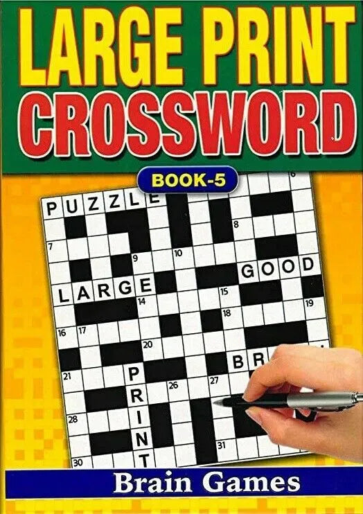 Large Print Crossword Puzzle Book - Anilas UK