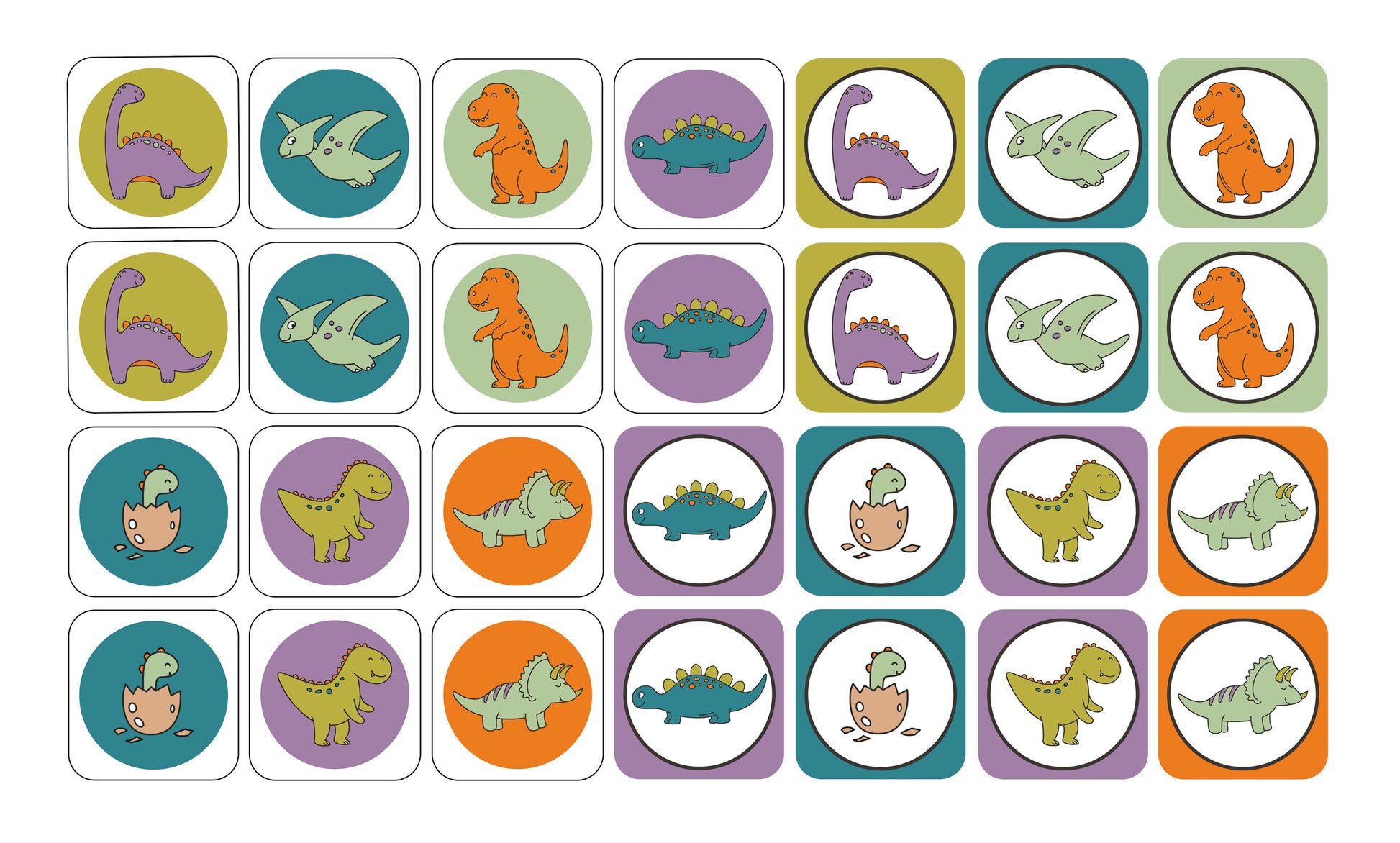 Dinosaur Mini Snap Card Game - Anilas UK