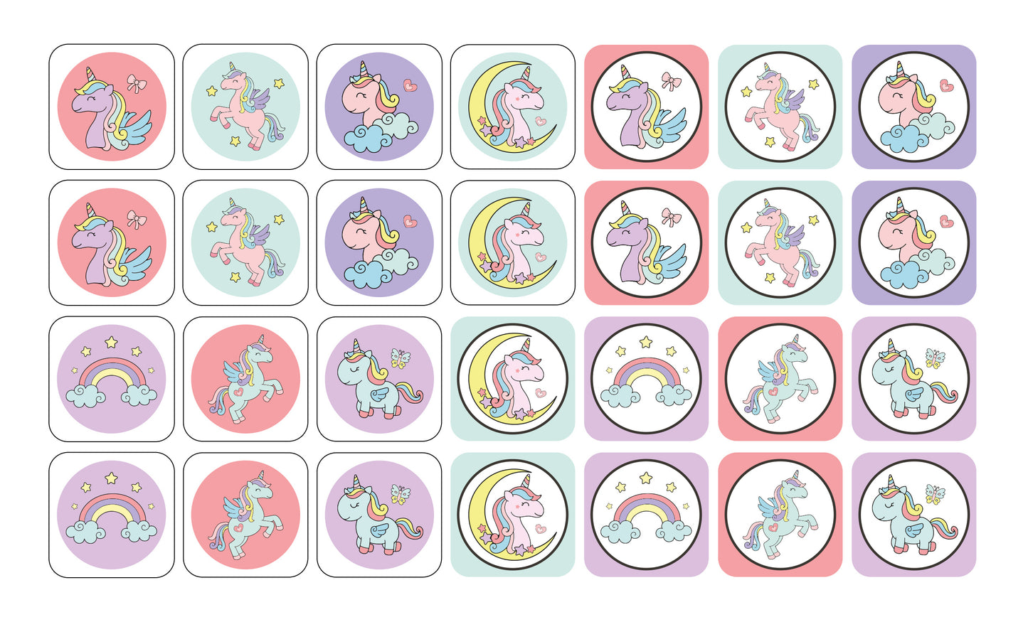 Unicorn Mini Snap Cards - Anilas UK