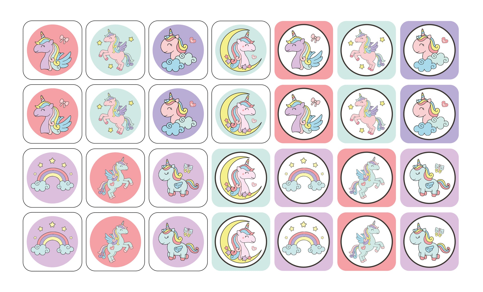 Unicorn Mini Snap Cards - Anilas UK