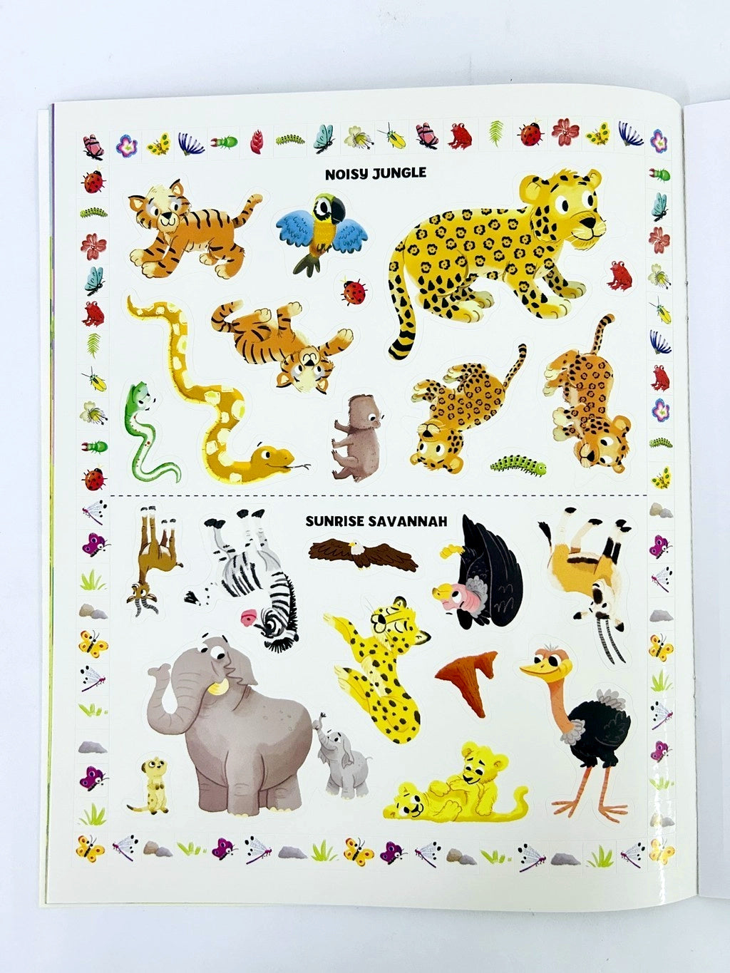 Savannah sticker scene from Jungle Sticker Scenes book