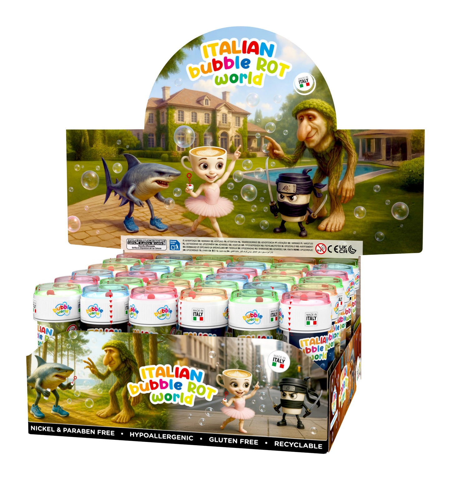 Italian bubble Rot World Bubble Tub with Wand