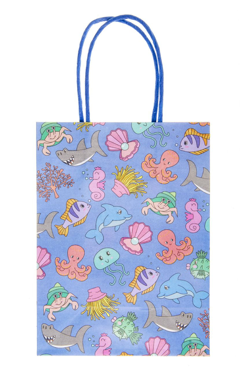 Close-up of sea animals design on Paper Gift Bag