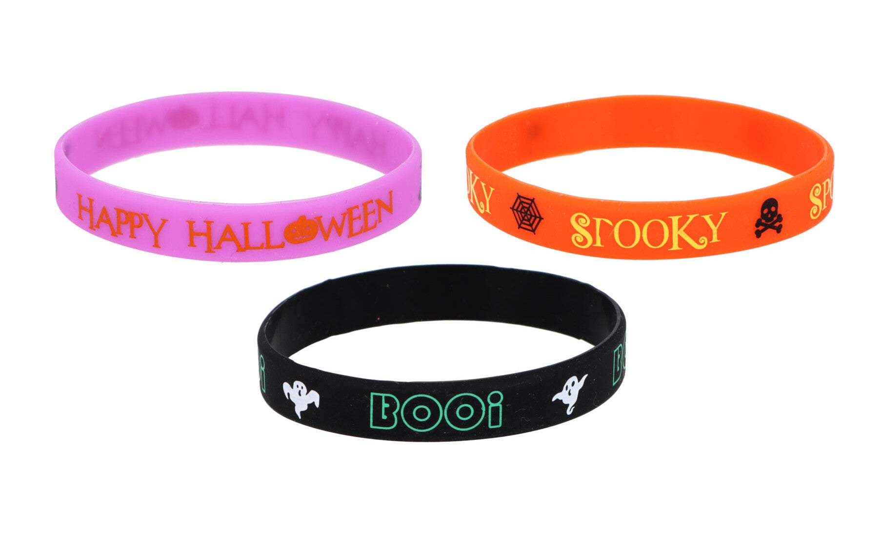Halloween Silicone Bracelets 5-pack 3 Assorts - Anilas UK