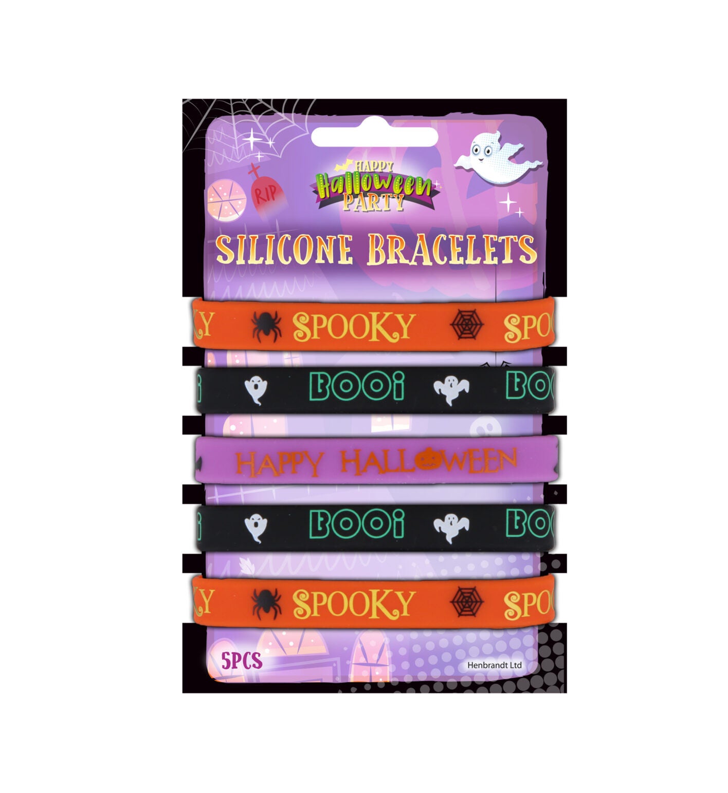 Halloween Silicone Bracelets 5-pack 3 Assorts - Anilas UK