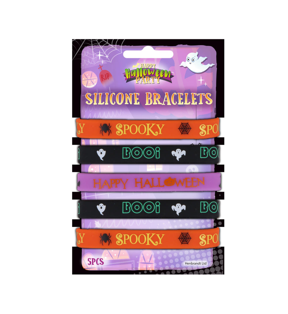 Halloween Silicone Bracelets 5-pack 3 Assorts