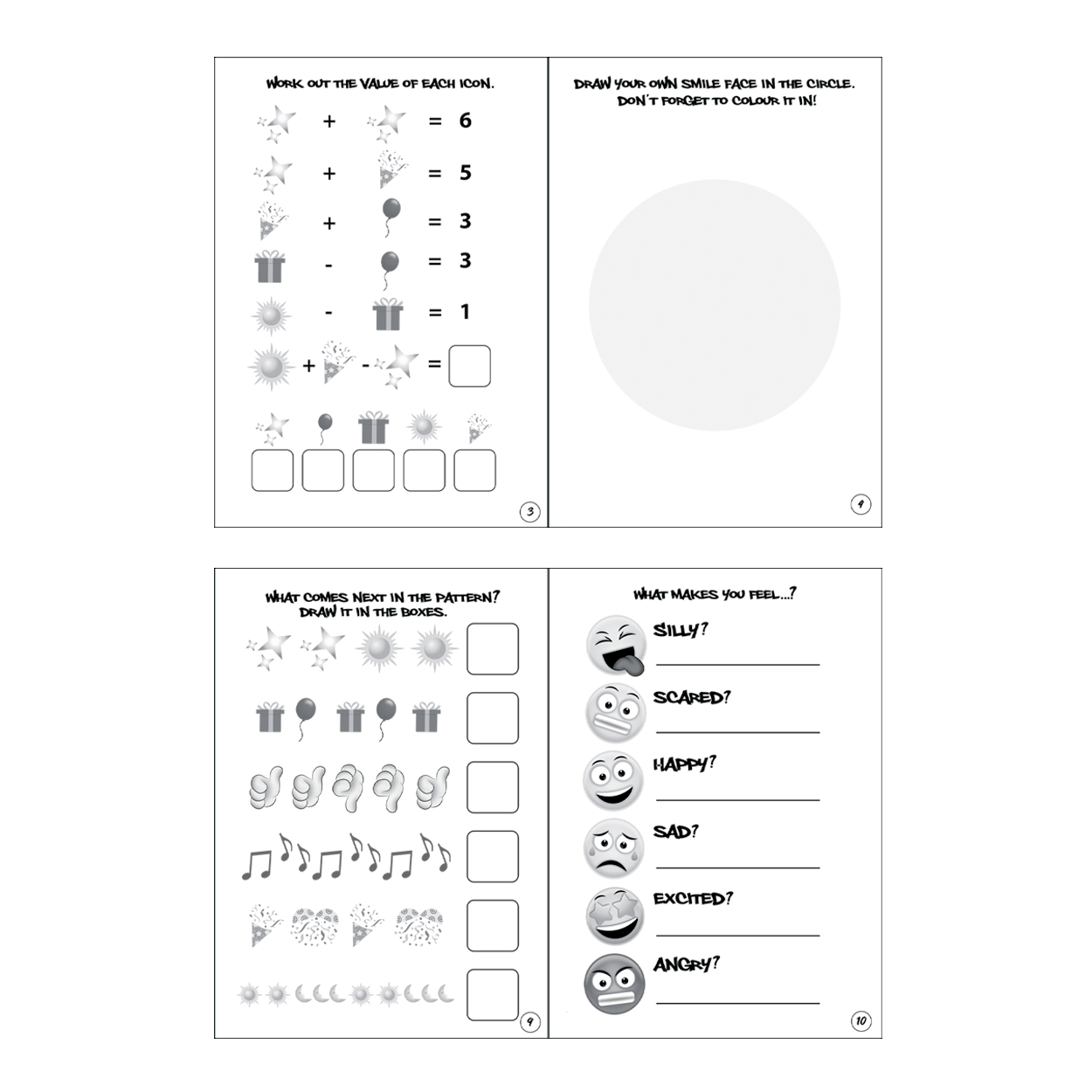 Mini Smiley Face Emoji Puzzle Books - Anilas UK