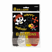 Pirate Fun Birthday Balloons (Pack of 8) - Anilas UK